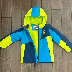 Spyder Kids Blue and Yellow Raincoat